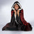 Whero Maori Ta Moko Poutama Art Hooded Blanket