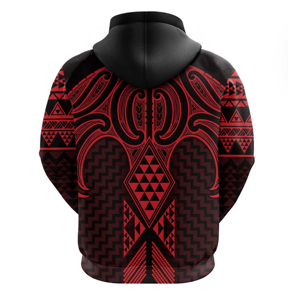 Whero Maori Ta Moko Poutama Art Hoodie