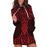Whero Maori Ta Moko Poutama Art Hoodie Dress