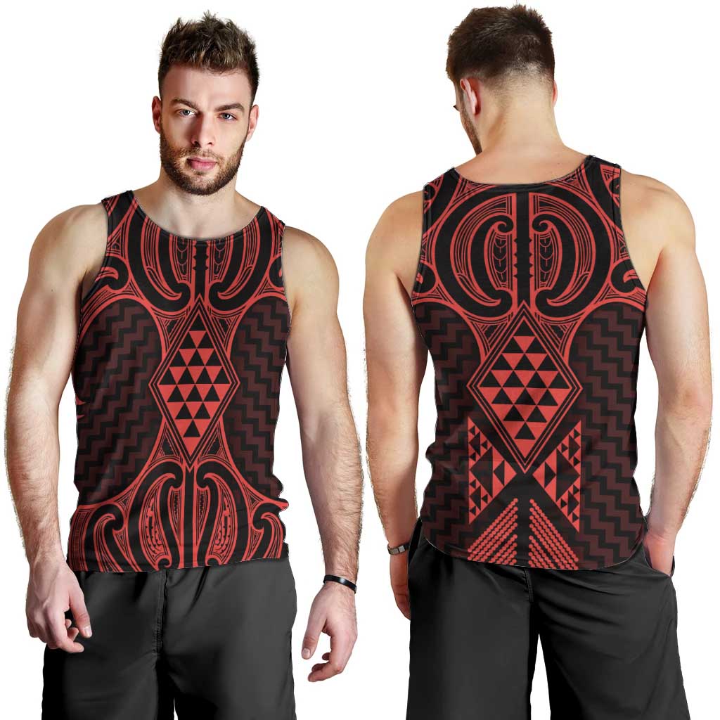 Whero Maori Ta Moko Poutama Art Men Tank Top