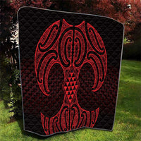 Whero Maori Ta Moko Poutama Art Quilt