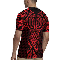 Whero Maori Ta Moko Poutama Art Rugby Jersey