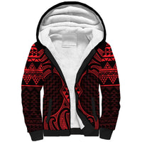 Whero Maori Ta Moko Poutama Art Sherpa Hoodie