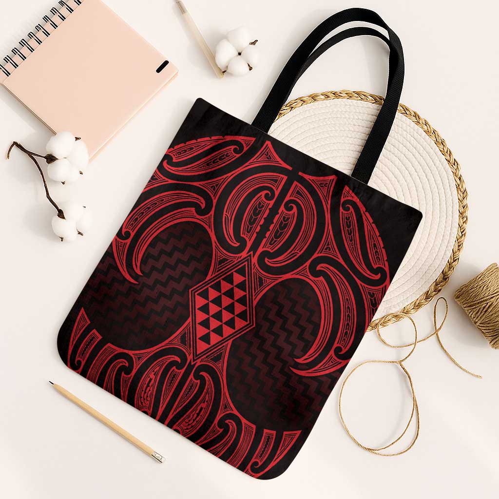 Whero Maori Ta Moko Poutama Art Tote Bag - Polynesian Pride