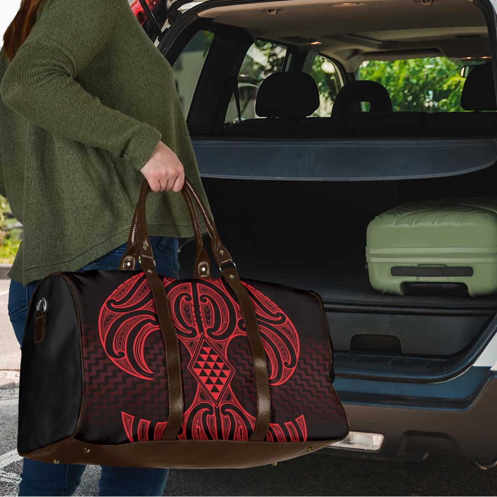 Whero Maori Ta Moko Poutama Art Travel Bag - Polynesian Pride