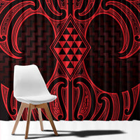 Whero Maori Ta Moko Poutama Art Window Curtain