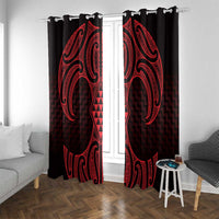Whero Maori Ta Moko Poutama Art Window Curtain
