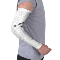 New Zealand Rangatira Custom Arm Sleeves All White Niho Taniwha Maori Tribal - Polynesian Pride