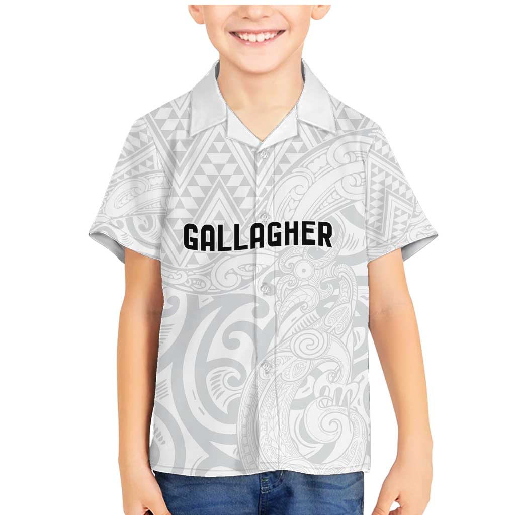 New Zealand Rangatira Custom Family Matching Mermaid Dress and Hawaiian Shirt All White Niho Taniwha Maori Tribal