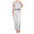 New Zealand Rangatira Custom Family Matching Tank Maxi Dress and Hawaiian Shirt All White Niho Taniwha Maori Tribal