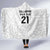 New Zealand Rangatira Custom Hooded Blanket All White Niho Taniwha Maori Tribal