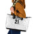 New Zealand Rangatira Custom Leather Tote Bag All White Niho Taniwha Maori Tribal