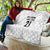 New Zealand Rangatira Custom Quilt All White Niho Taniwha Maori Tribal