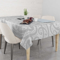 New Zealand Rangatira Custom Tablecloth All White Niho Taniwha Maori Tribal