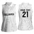New Zealand Rangatira Custom Women Sleeveless Polo Shirt All White Niho Taniwha Maori Tribal