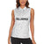 New Zealand Rangatira Custom Women Sleeveless Polo Shirt All White Niho Taniwha Maori Tribal