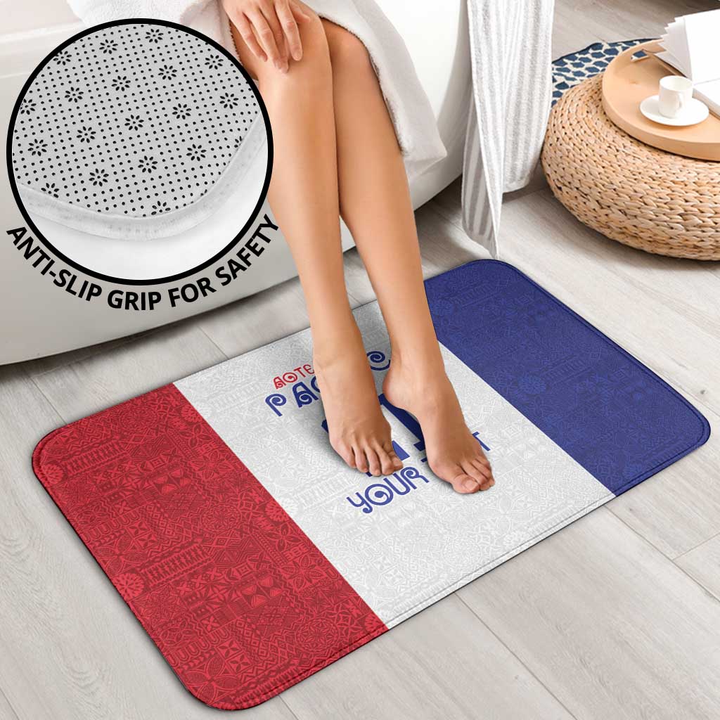 New Zealand Rugby Pacific Personalised Bathroom Set Maori Style Tribal Tapa Pattern - Polynesian Pride