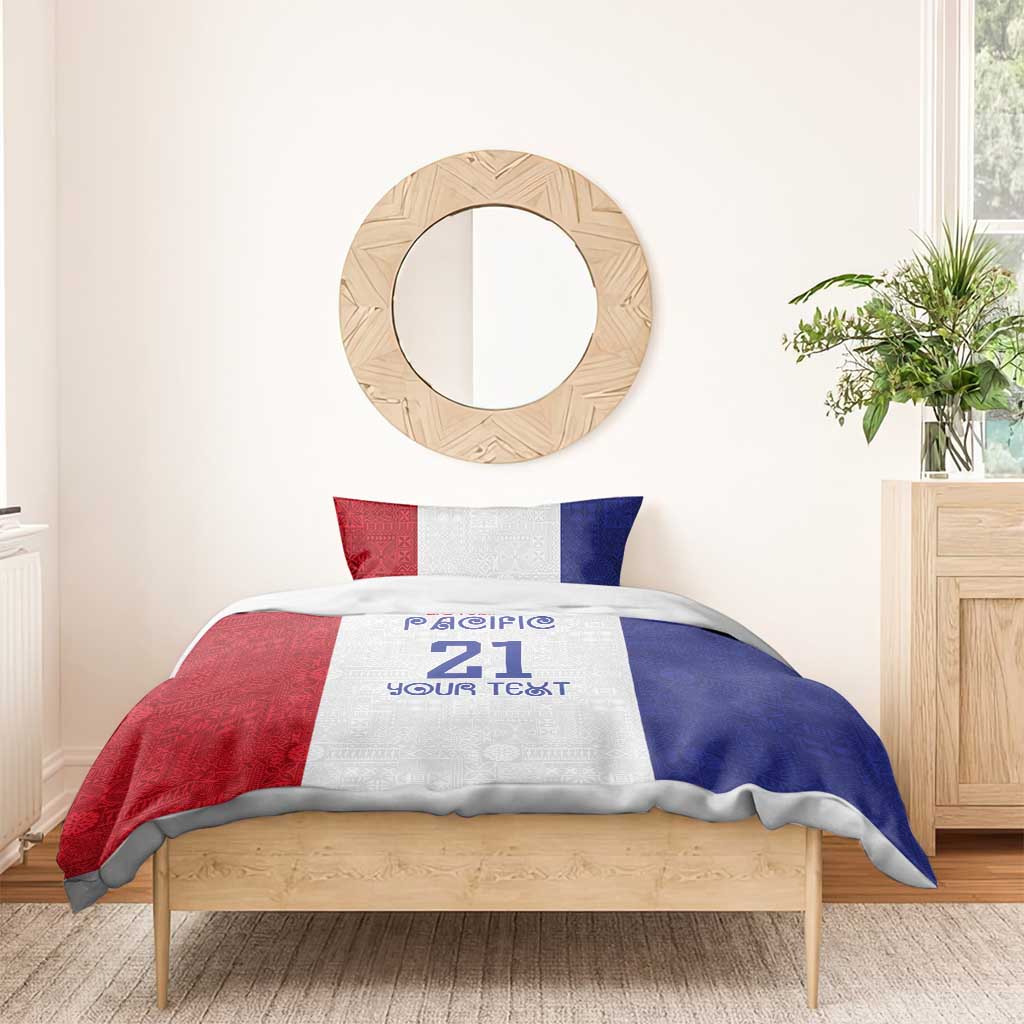 New Zealand Rugby Pacific Personalised Bedding Set Maori Style Tribal Tapa Pattern