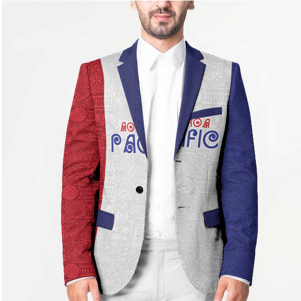 New Zealand Rugby Pacific Personalised Blazer Maori Style Tribal Tapa Pattern - Polynesian Pride