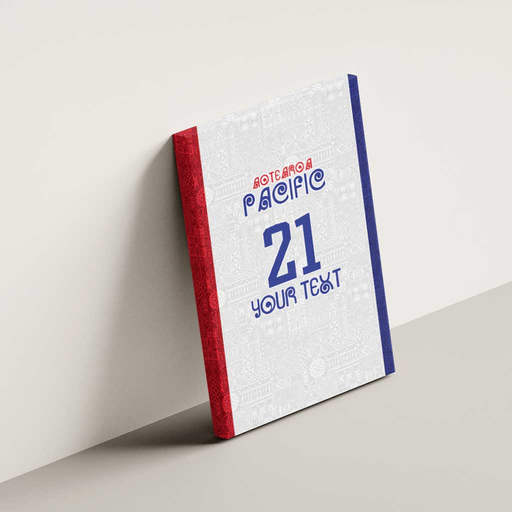 New Zealand Rugby Pacific Personalised Canvas Wall Art Maori Style Tribal Tapa Pattern