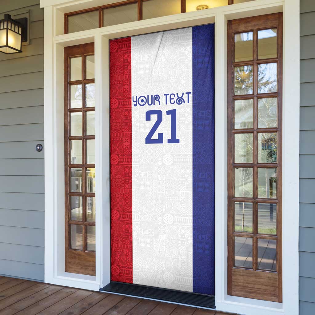 New Zealand Rugby Pacific Personalised Door Cover Maori Style Tribal Tapa Pattern - Polynesian Pride