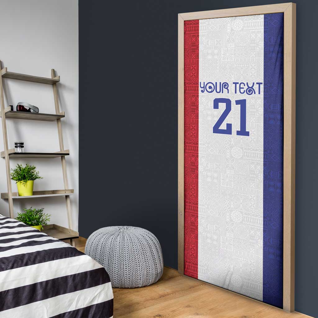 New Zealand Rugby Pacific Personalised Door Cover Maori Style Tribal Tapa Pattern - Polynesian Pride