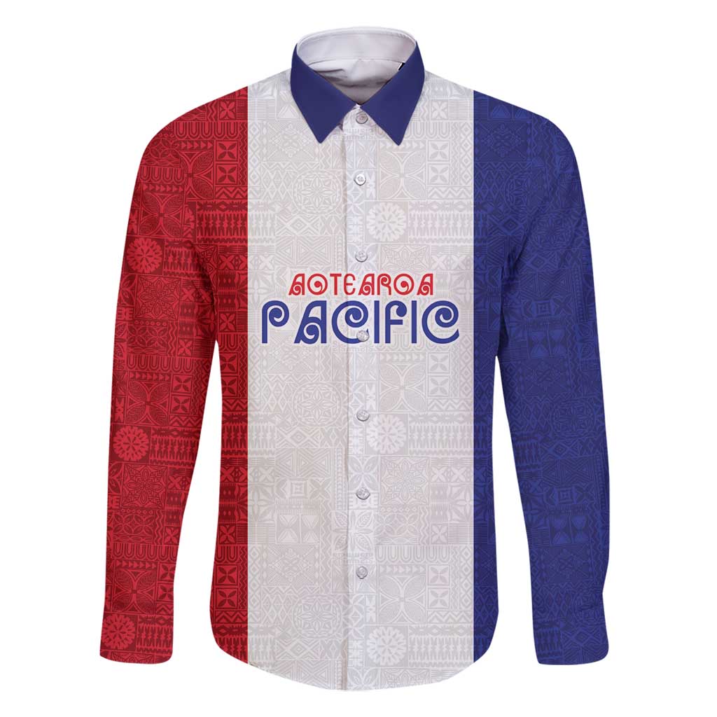 New Zealand Rugby Pacific Personalised Family Matching Long Sleeve Bodycon Dress and Hawaiian Shirt Maori Style Tribal Tapa Pattern