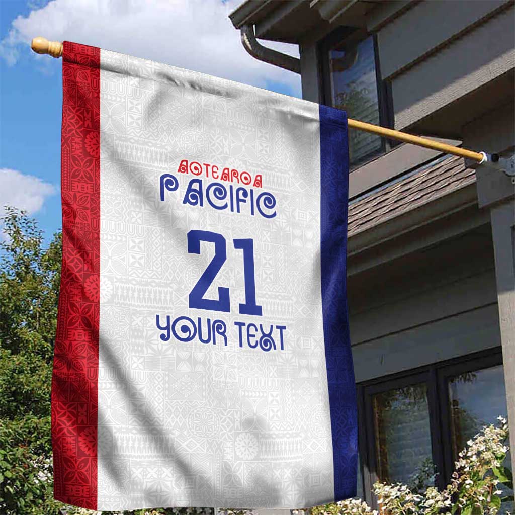 New Zealand Rugby Pacific Personalised Garden Flag Maori Style Tribal Tapa Pattern