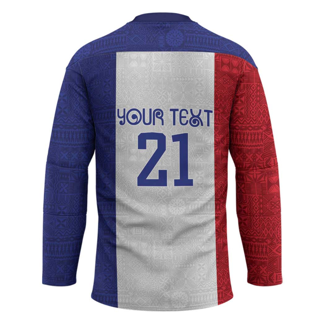 New Zealand Rugby Pacific Personalised Hockey Jersey Maori Style Tribal Tapa Pattern - Polynesian Pride