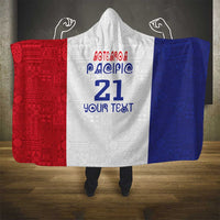 New Zealand Rugby Pacific Personalised Hooded Blanket Maori Style Tribal Tapa Pattern