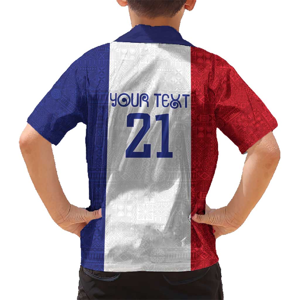 New Zealand Rugby Pacific Personalised Kid Hawaiian Shirt Maori Style Tribal Tapa Pattern