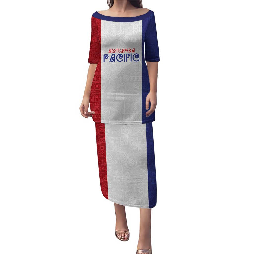 New Zealand Rugby Pacific Personalised Puletasi Maori Style Tribal Tapa Pattern