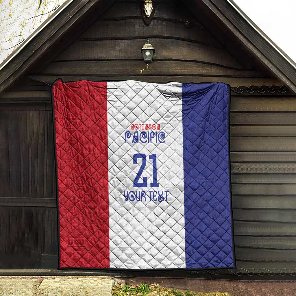 New Zealand Rugby Pacific Personalised Quilt Maori Style Tribal Tapa Pattern