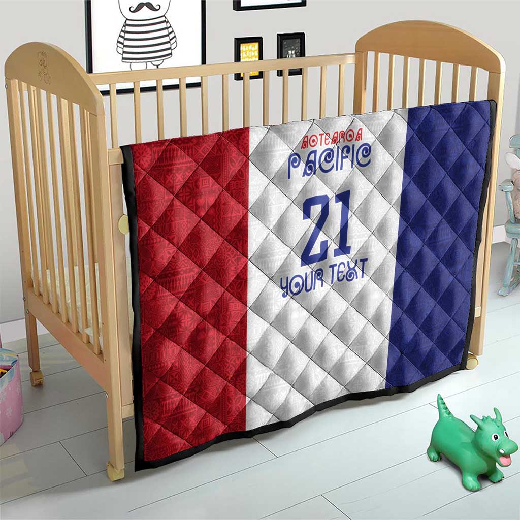 New Zealand Rugby Pacific Personalised Quilt Maori Style Tribal Tapa Pattern