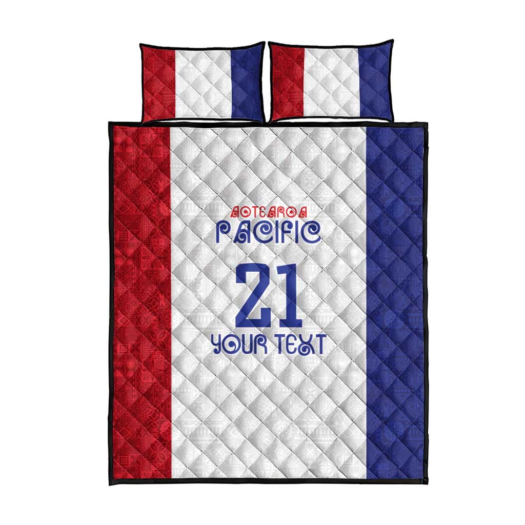 New Zealand Rugby Pacific Personalised Quilt Bed Set Maori Style Tribal Tapa Pattern