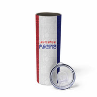 New Zealand Rugby Pacific Personalised Skinny Tumbler Maori Style Tribal Tapa Pattern