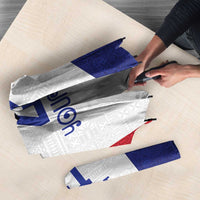 New Zealand Rugby Pacific Personalised Umbrella Maori Style Tribal Tapa Pattern - Polynesian Pride