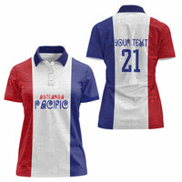 New Zealand Rugby Pacific Personalised Women Polo Shirt Maori Style Tribal Tapa Pattern