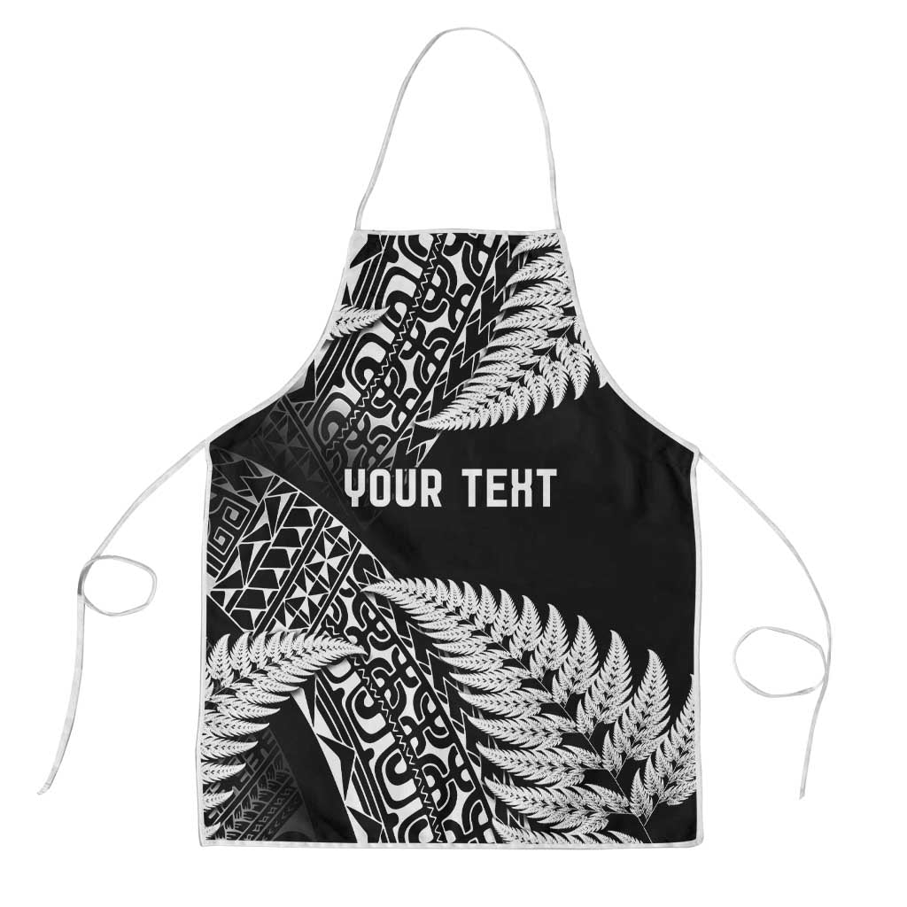 New Zealand Rugby Pacific Personalised Apron All Black Maori Pasifika Fern Pattern - Polynesian Pride