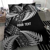 New Zealand Rugby Pacific Personalised Bedding Set All Black Maori Pasifika Fern Pattern