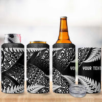 New Zealand Rugby Pacific Personalised 4 in 1 Can Cooler Tumbler All Black Maori Pasifika Fern Pattern