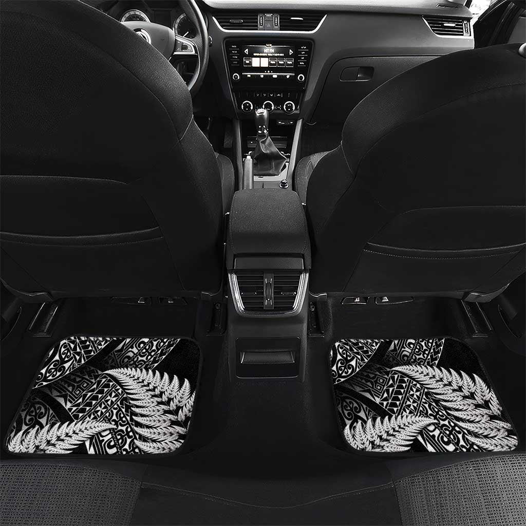 New Zealand Rugby Pacific Personalised Car Mats All Black Maori Pasifika Fern Pattern