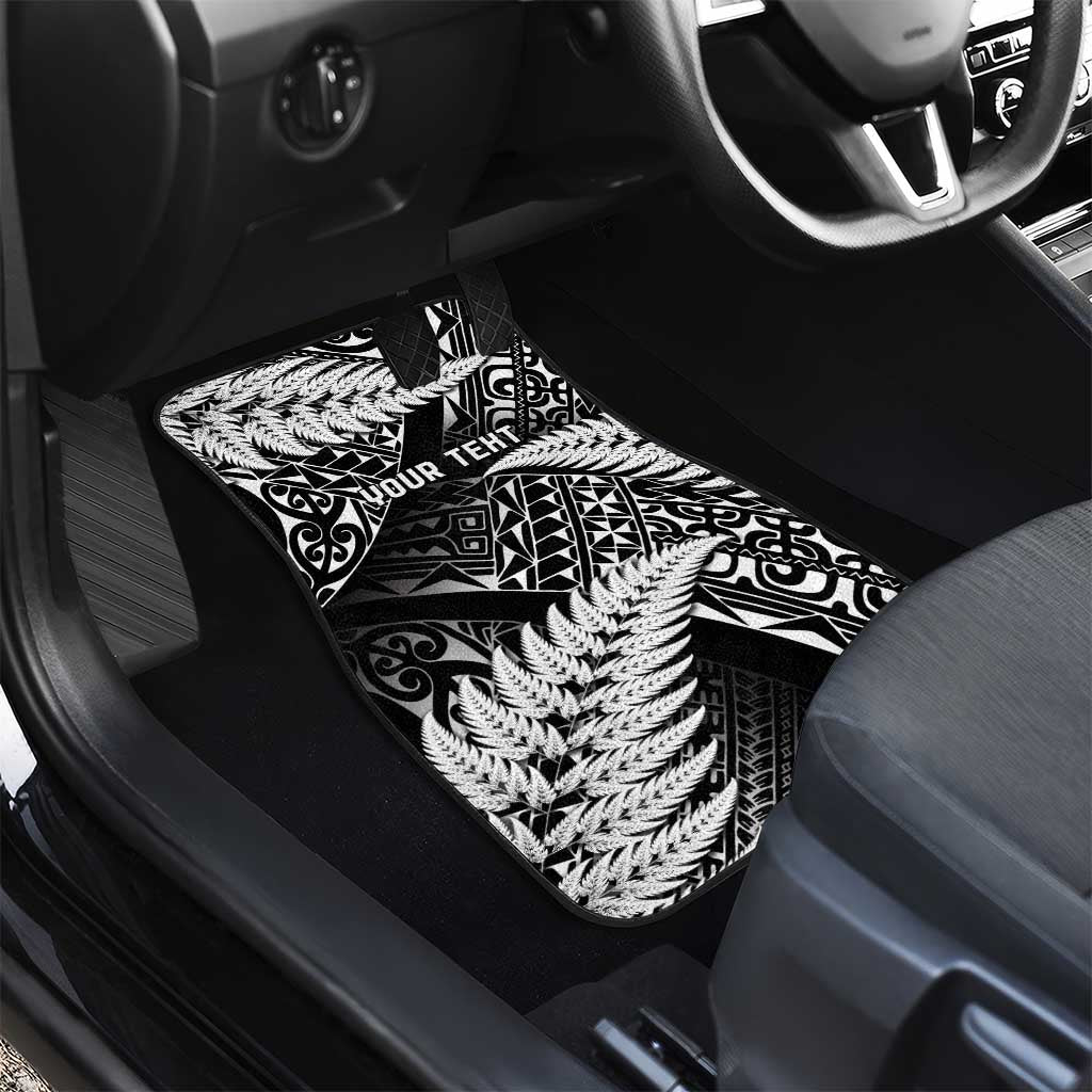 New Zealand Rugby Pacific Personalised Car Mats All Black Maori Pasifika Fern Pattern