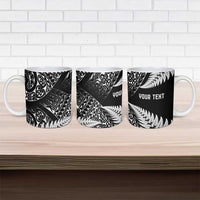 New Zealand Rugby Pacific Personalised Ceramic Mug All Black Maori Pasifika Fern Pattern - Polynesian Pride
