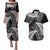 New Zealand Rugby Pacific Personalised Couples Matching Puletasi and Hawaiian Shirt All Black Maori Pasifika Fern Pattern