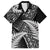 New Zealand Rugby Pacific Personalised Family Matching Off The Shoulder Long Sleeve Dress and Hawaiian Shirt All Black Maori Pasifika Fern Pattern