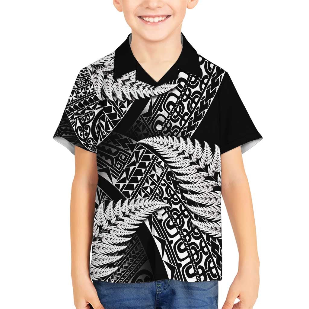 New Zealand Rugby Pacific Personalised Family Matching Summer Maxi Dress and Hawaiian Shirt All Black Maori Pasifika Fern Pattern