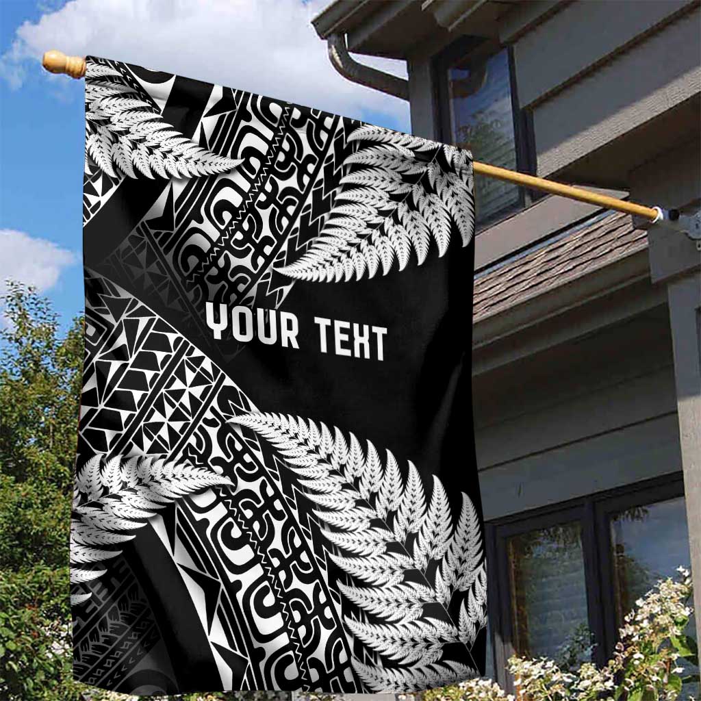 New Zealand Rugby Pacific Personalised Garden Flag All Black Maori Pasifika Fern Pattern