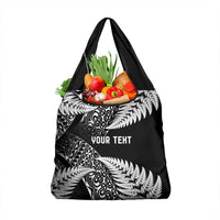 New Zealand Rugby Pacific Personalised Grocery Bag All Black Maori Pasifika Fern Pattern