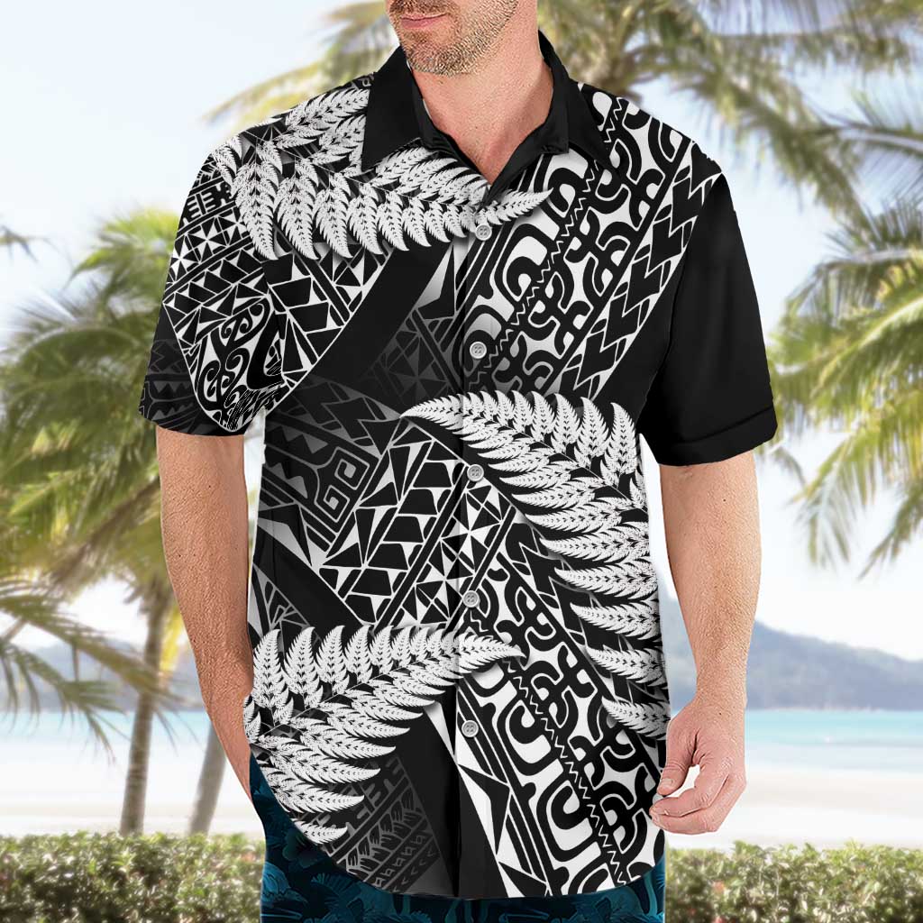New Zealand Rugby Pacific Personalised Hawaiian Shirt All Black Maori Pasifika Fern Pattern